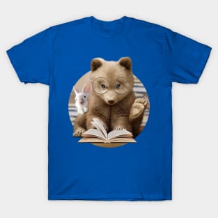 BEAR & RABBIT READING BOOK T-Shirt